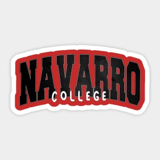 Navarro College Black Sticker